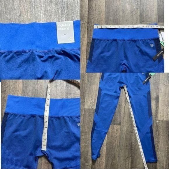Forever 21 Royal Blue Yoga Pants Seamless Work out Leggings size S, M - Picture 9 of 9